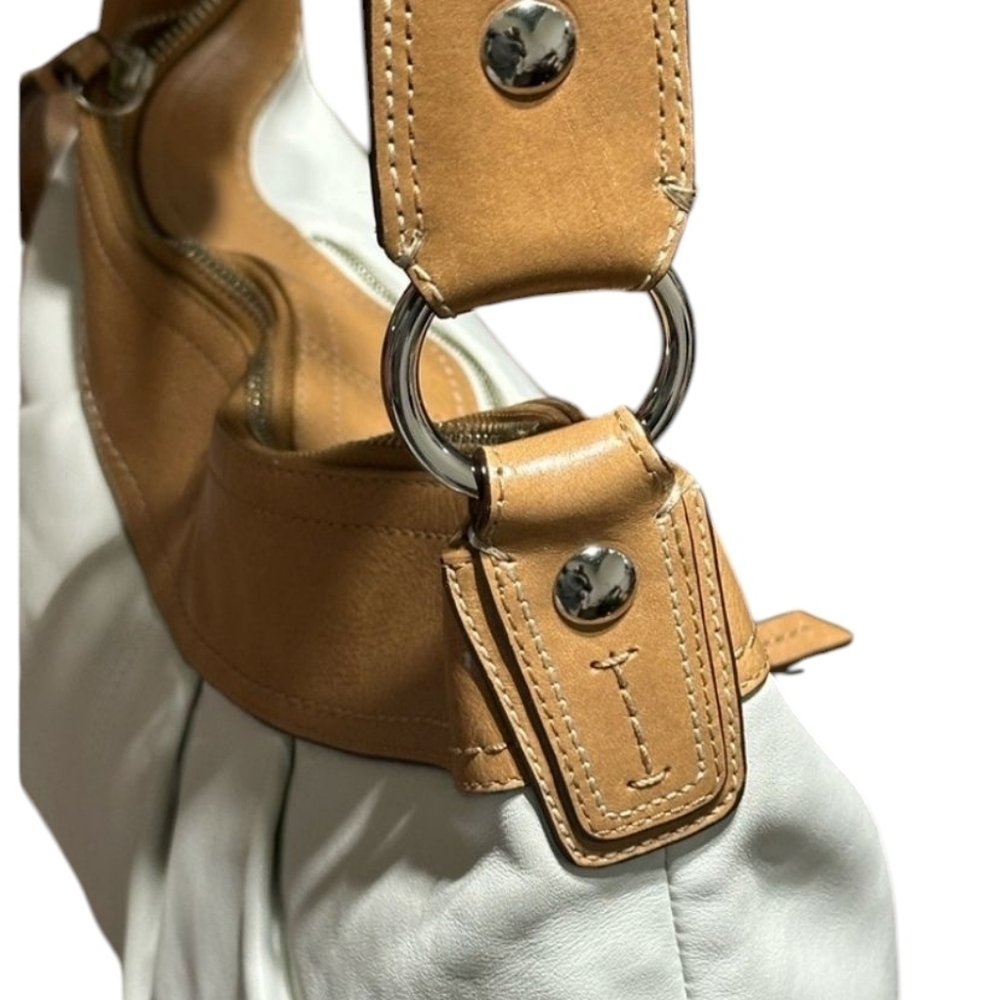 Coach Tan and White Large Leather Y2K Soho Hobo Bag - Picture 6 of 7
